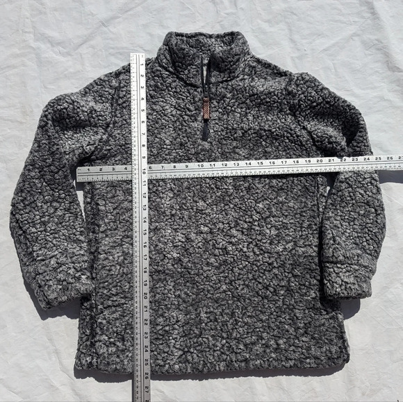 Weatherproof Vintage Sherpa Grey 1/4 Zip Up Sweater Cozy - Woman's Medium - Picture 2 of 5